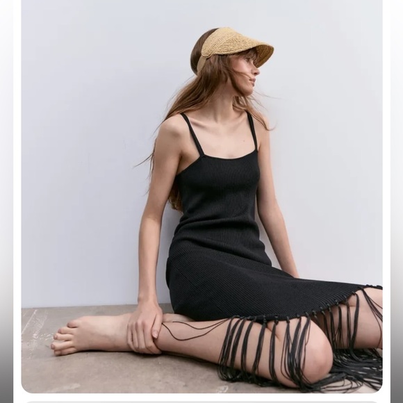 Zara Raffia Visor Hat - Picture 6 of 9